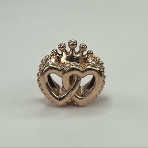 Pandora "United Regal Crown and Entwined Hearts Charm"